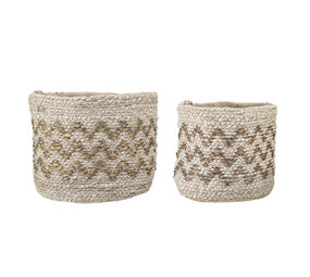 Bloomingville Cesta arpillera set de 2