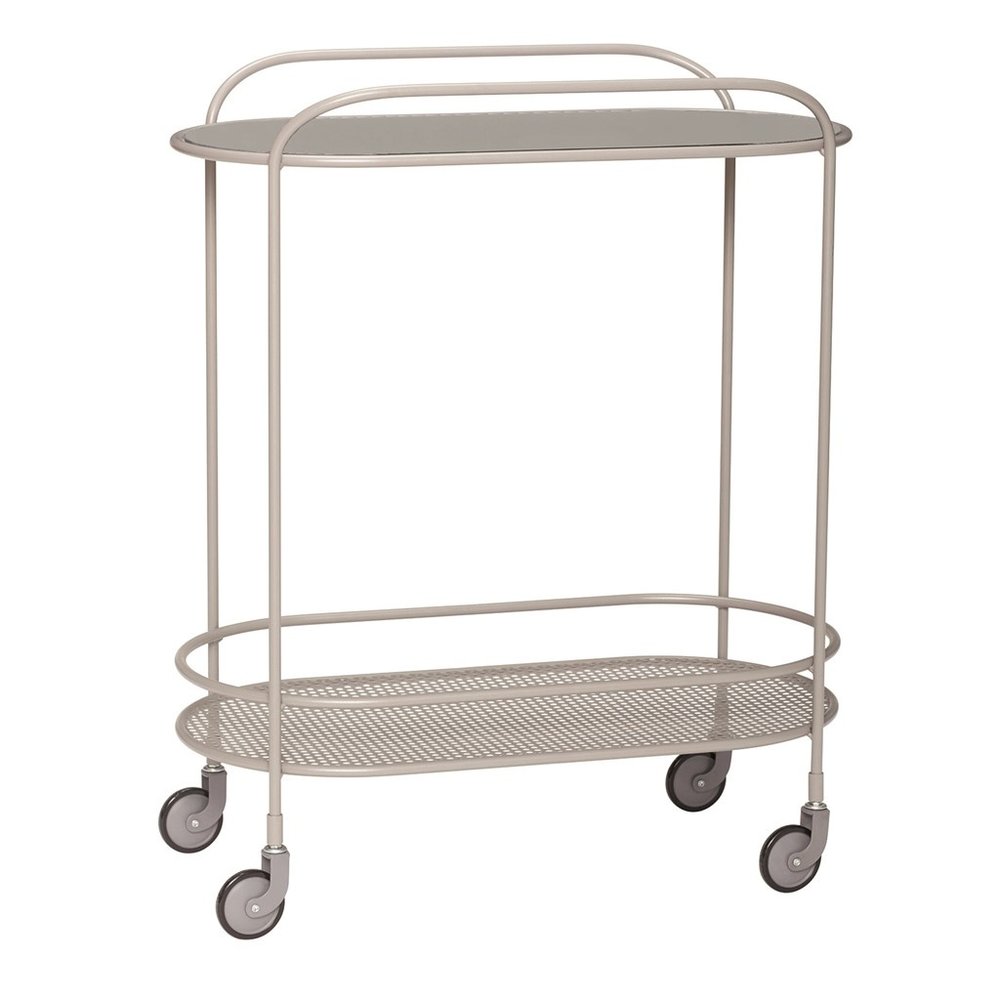 Hubsch Carrello metallo / vetro - grigio Hubsch Carrello metallo / vetro - grigio
