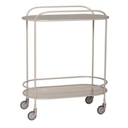 Hubsch Carrello metallo / vetro - grigio Hubsch Carrello metallo / vetro - grigio