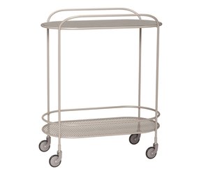 Hubsch Trolley metaal/glas - grijs