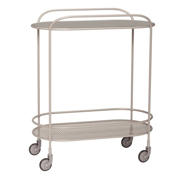 Hubsch Carrello metallo / vetro - grigio Hubsch Carrello metallo / vetro - grigio