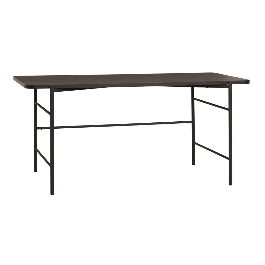Hübsch desk metal / wood black LIVING AND CO.
