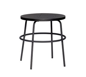 Hubsch Mesa auxiliar metal / madera - negro