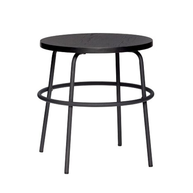 Hubsch Bijzettafel metaal/hout - zwart
