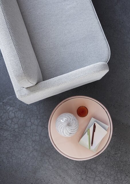 Hubsch Side table metal / glass - nude
