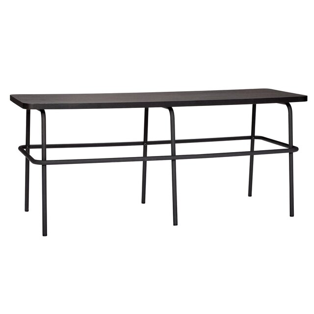 Hubsch Sofá metal / madera - negro