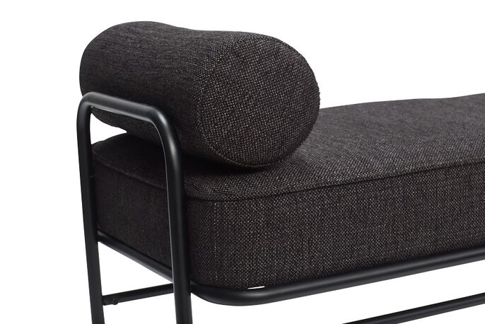 Hubsch Metal / træ sofa - sort inklusive puder