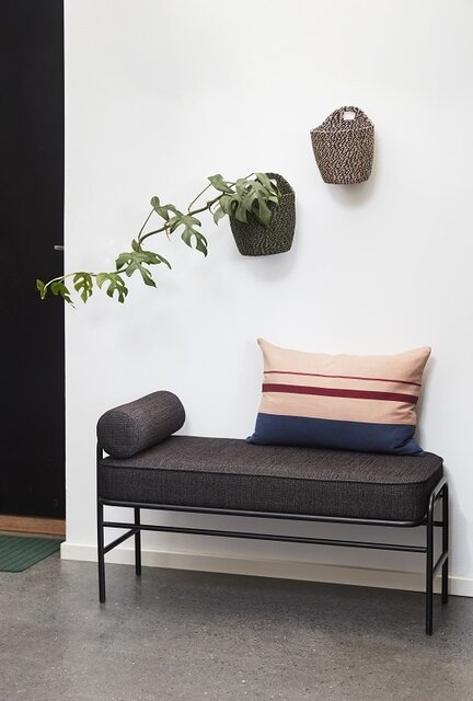 Hubsch Metal / wood sofa - black including cushions