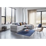 Hubsch Divano modulare a 3 posti grigio chiaro con pouf Hubsch Divano modulare a 3 posti grigio chiaro con pouf