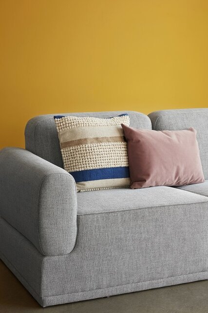 Hubsch Sofa modular light gray 3-seater with ottoman