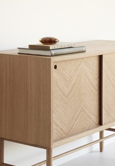 Hubsch Sideboard with sliding doors oak Hubsch Sideboard with sliding doors oak