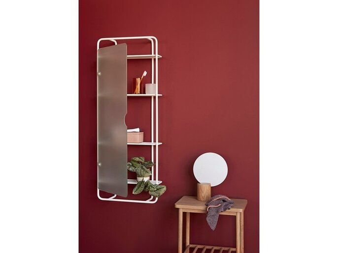 Hubsch Wandmeubel metaal/glas - wit Hubsch Wandmeubel metaal/glas - wit