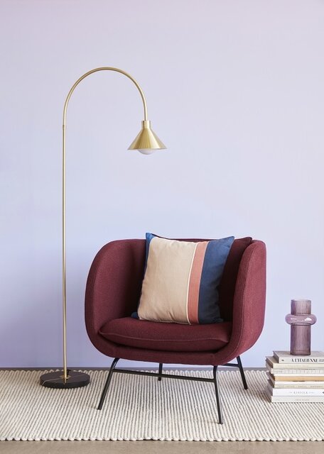 Hubsch Lampadaire métal / marbre - laiton