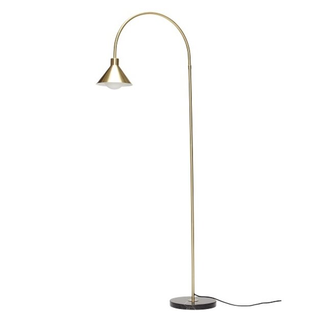 Hubsch Floor lamp metal / marble - brass Hubsch Floor lamp metal / marble - brass