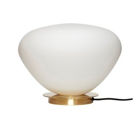 Hubsch Lampada da tavolo in vetro / metallo - ottone / bianco