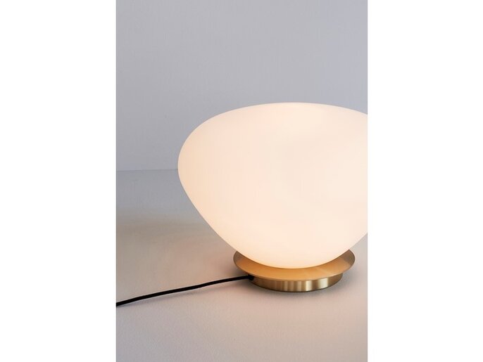 Hubsch Tafellamp glas/metaal - messing/wit Hubsch Tafellamp glas/metaal - messing/wit