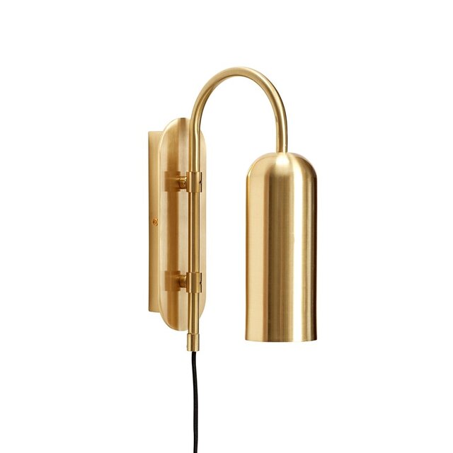 Hubsch Vegglampe - messing