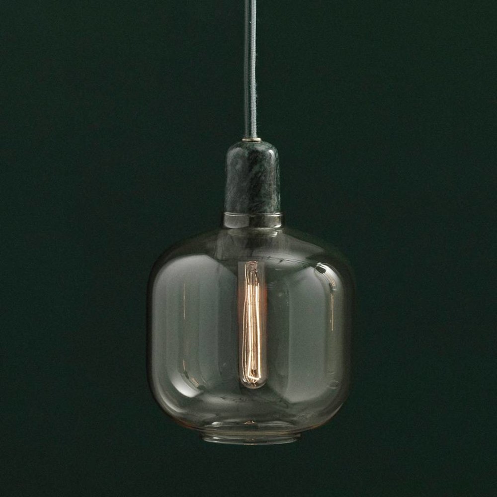 Normann Copenhagen AMP Small hanging lamp gold green