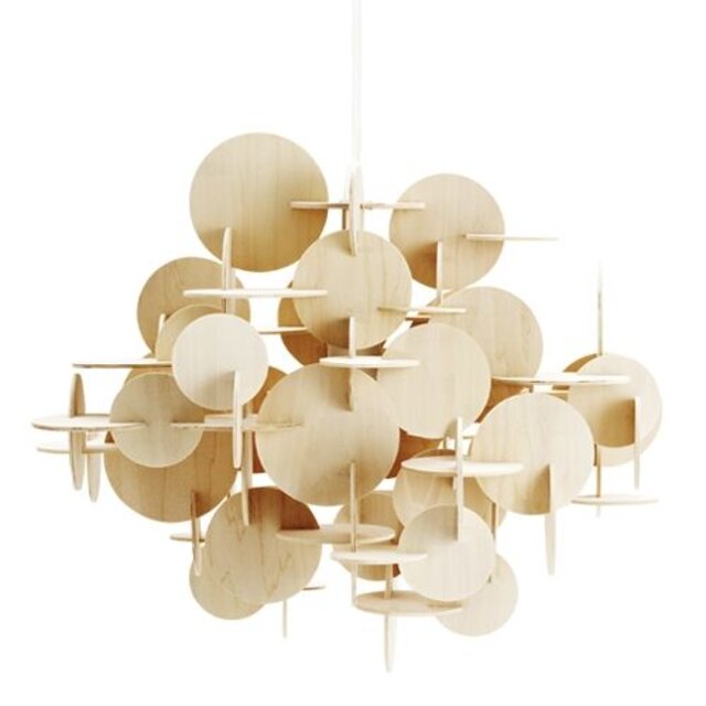 Normann Copenhagen Bau Stort anheng lys naturlig tre