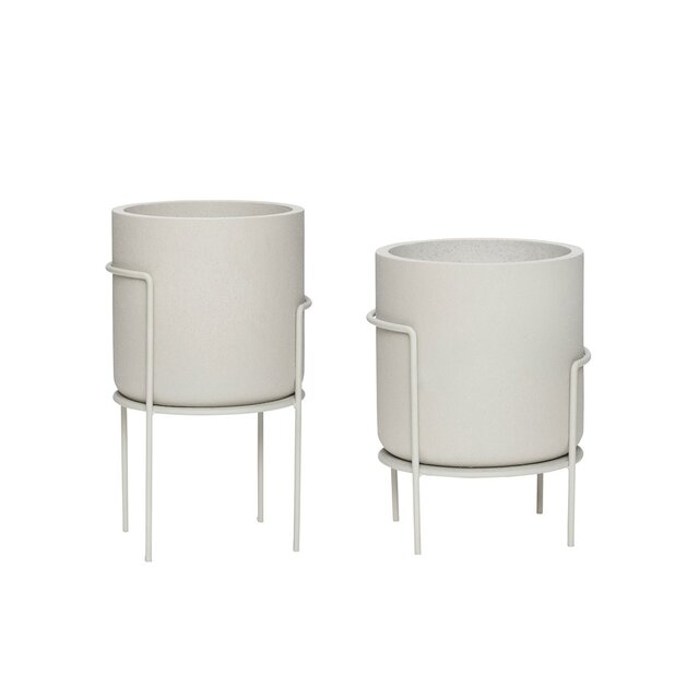 Hubsch Pentola con grigio standard - set di 2 pezzi