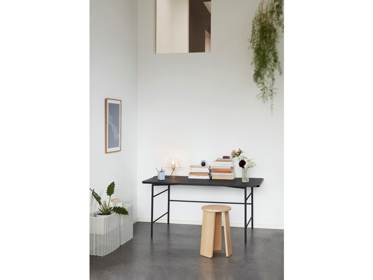 Hubsch Bloempot metaal - lichtgrijs