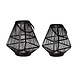 Hubsch Lantaarns bamboe zwart- set van 2 stuks Hubsch Lantaarns bamboe zwart- set van 2 stuks