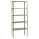Nordal Jungle rek marmer met 5 planken - goud Nordal Jungle rek marmer met 5 planken - goud