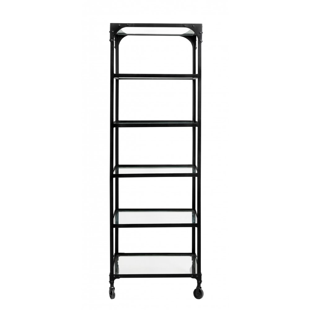 Nordal Iron rack with wheels black LIVING AND CO.