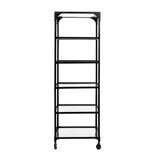 Nordal Scaffale in ferro con ruote - nero