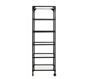 Nordal Iron rack with wheels - black