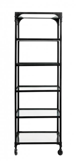 Nordal Iron rack with wheels - black