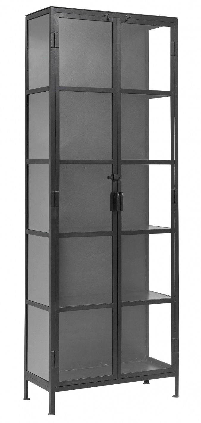 Nordal Phoenix cupboard with 2 doors - black