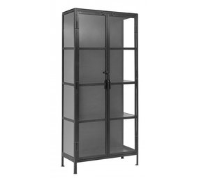 Nordal Armario Phoenix con 2 puertas pequeñas - negro