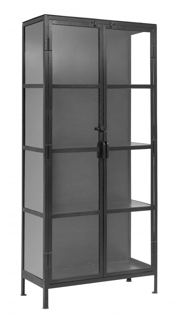 Nordal Phoenix Cabinet With 2 Doors Small Black Living And Co