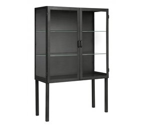 Nordal New York display kast met 2 deuren - zwart Nordal New York display kast met 2 deuren - zwart