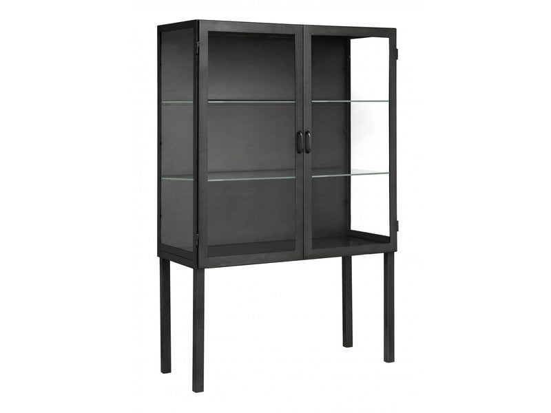 Nordal New York Display Cabinet With 2 Doors Black Living And Co