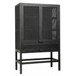 Nordal Merge teak cupboard with webbing - black Nordal Merge teak cupboard with webbing - black