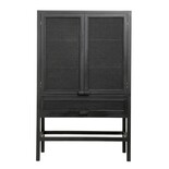 Nordal Merge  teak kast met webbing - zwart