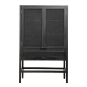 Nordal Merge teak cupboard with webbing - black Nordal Merge teak cupboard with webbing - black