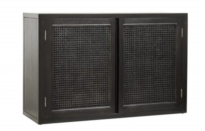 Nordal Armario de combinación con correas - negro