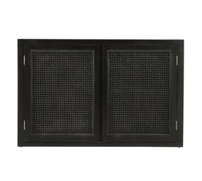 Nordal Armario de combinación con correas - negro