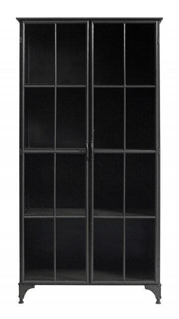 Nordal Armario de hierro Downtown - negro 97x44x184cm