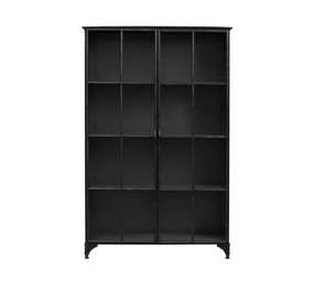 Nordal Downtown ijzeren kast - zwart 120x36x185cm Nordal Downtown ijzeren kast - zwart 120x36x185cm