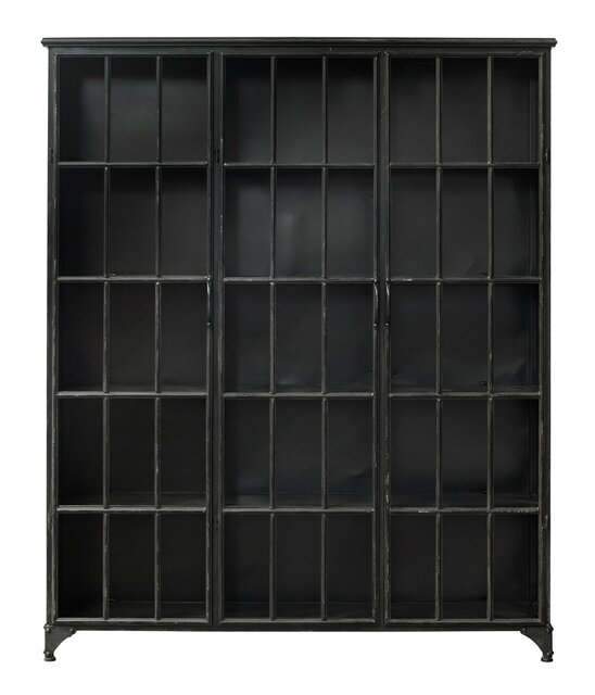 Nordal Armoire Downtown en fer - noir 150x38x180cm