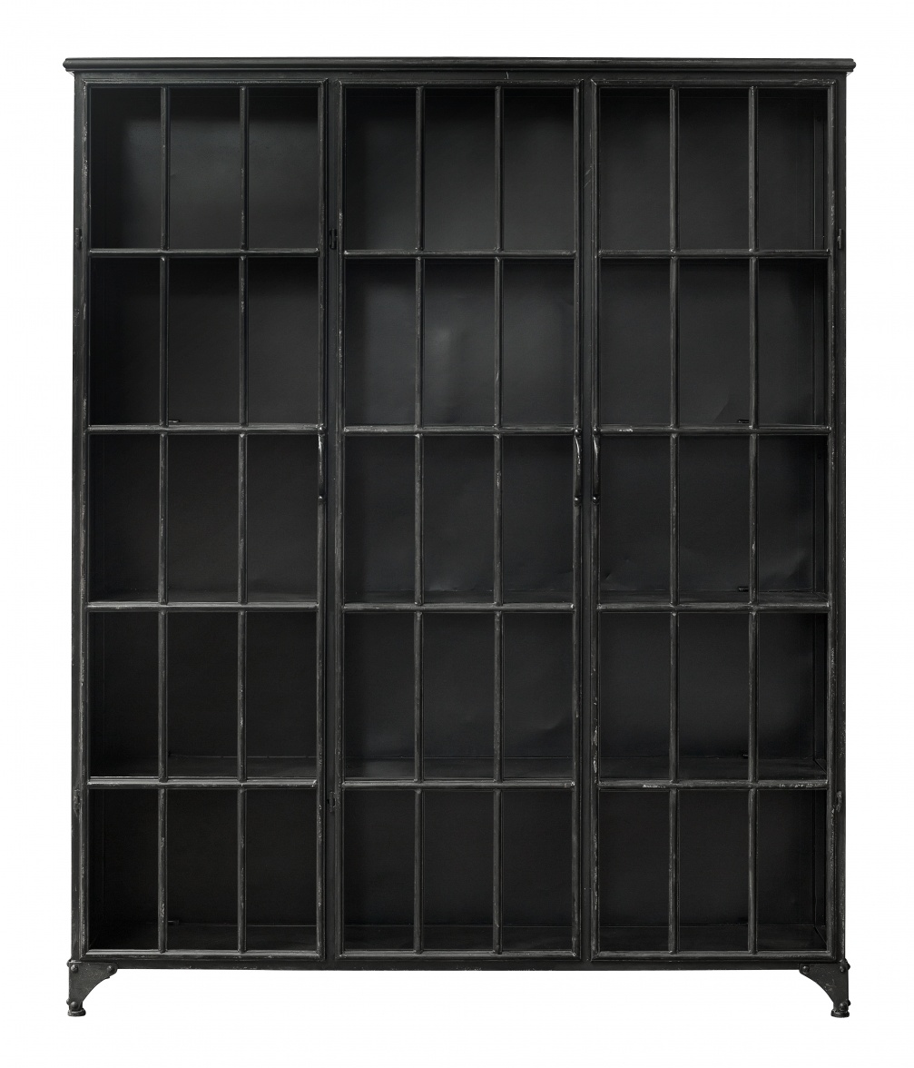 Nordal Armoire Downtown en fer - noir 150x38x180cm
