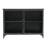 Nordal Downtown iron cabinet - black 104x35x74cm