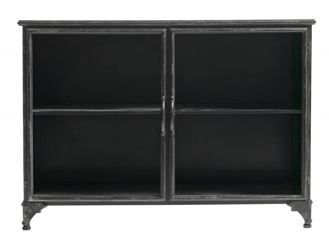 Nordal Armoire Downtown en fer - noir 104x35x74cm