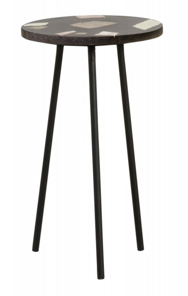 Nordal Table d'appoint en terrazzo - noir Nordal Table d'appoint en terrazzo - noir