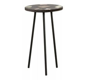 Nordal Mesa auxiliar de terrazo - negro Nordal Mesa auxiliar de terrazo - negro