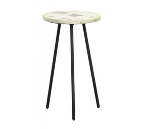 Nordal Mesa auxiliar de terrazo - negro / pistacho Nordal Mesa auxiliar de terrazo - negro / pistacho